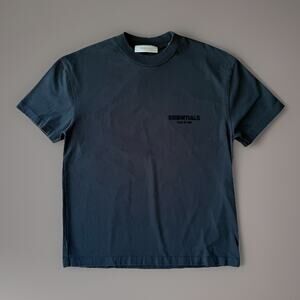 Fear of God Essentials Shirt Small Black LS Cotton Minimalist Streetwear Chicago